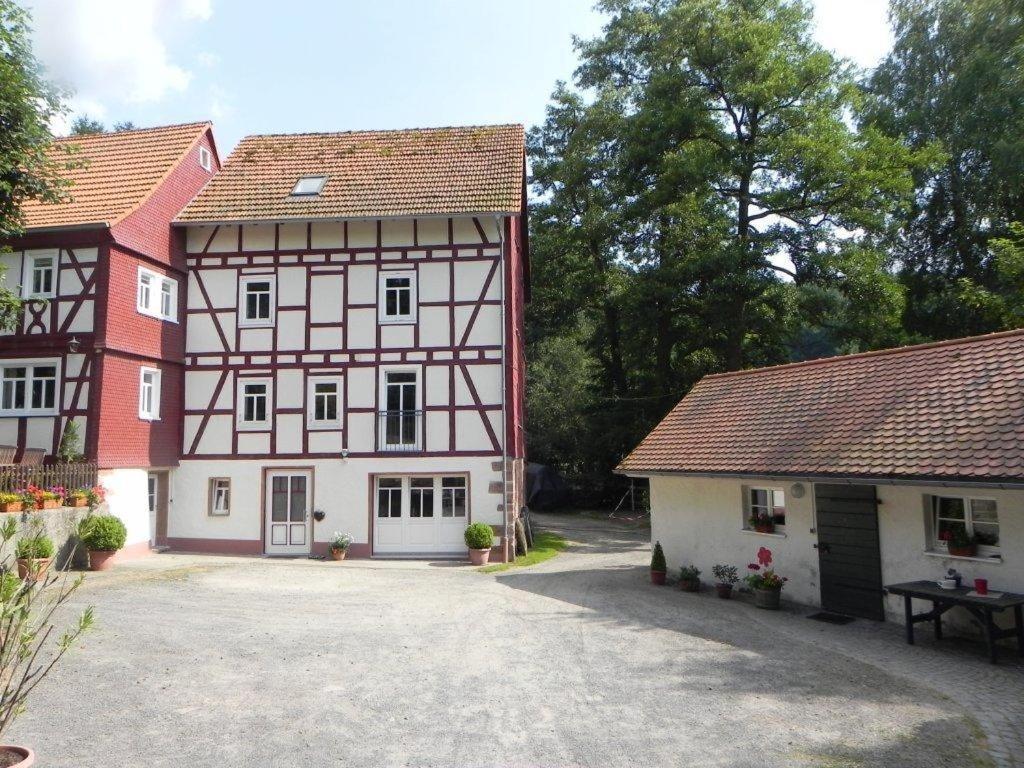 Ferienwohnung Tiererlebnishof Obermuehle Biebergemund エクステリア 写真